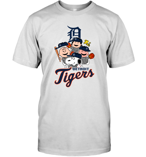 MLB Detroit Tigers Snoopy Charlie Brown Woodstock The Peanuts Movie Baseball  T Shirt Youth Sweatshirt