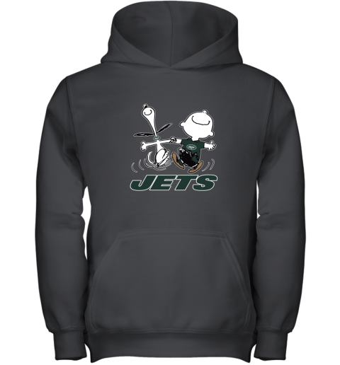 Snoopy And Charlie Brown Happy New York Jets Fans Youth Hoodie