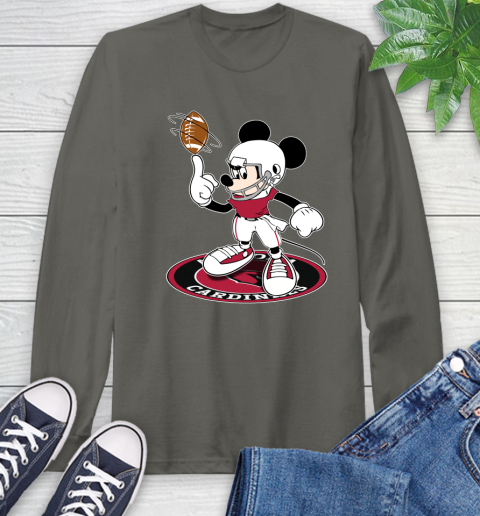 NFL Football Arizona Cardinals Cheerful Mickey Disney Shirt fish pond Long Sleeve T-Shirt 9