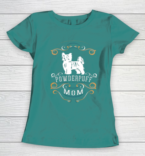 Dog Mom Shirt Powderpuff Mom Chinese Crested Dog Women's T-Shirt 10