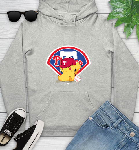 MLB Pikachu Baseball Sports Philadelphia Phillies Youth Hoodie
