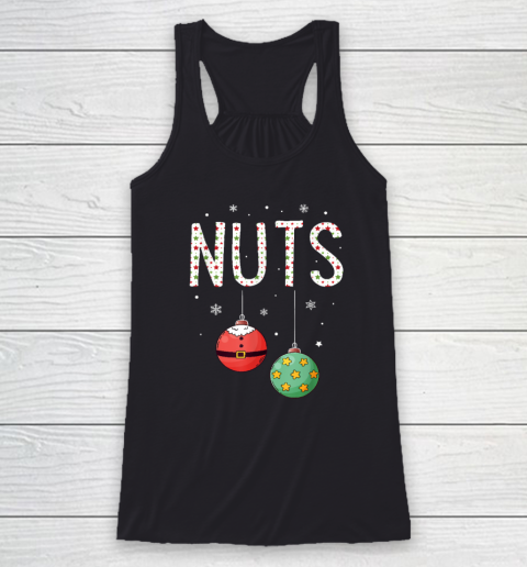 Chest Nuts Matching Christmas Funny Couples Racerback Tank