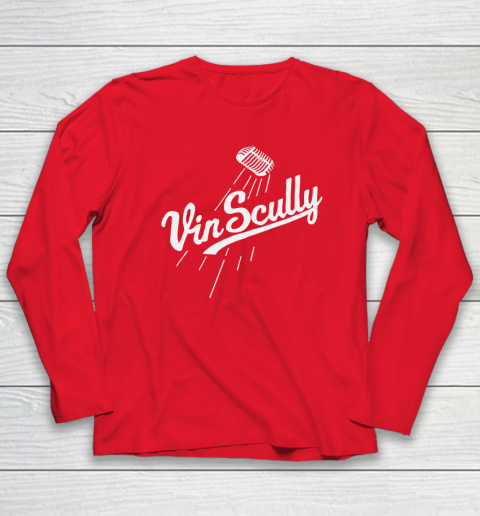 Vin Scully Microphone Long Sleeve T-Shirt 6