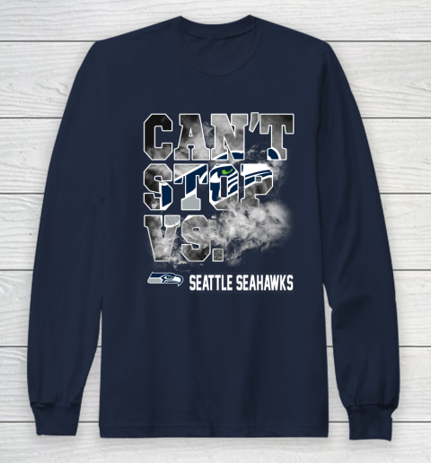 NFL Seattle Seahawks Can't Stop Vs Long Sleeve T-Shirt 2
