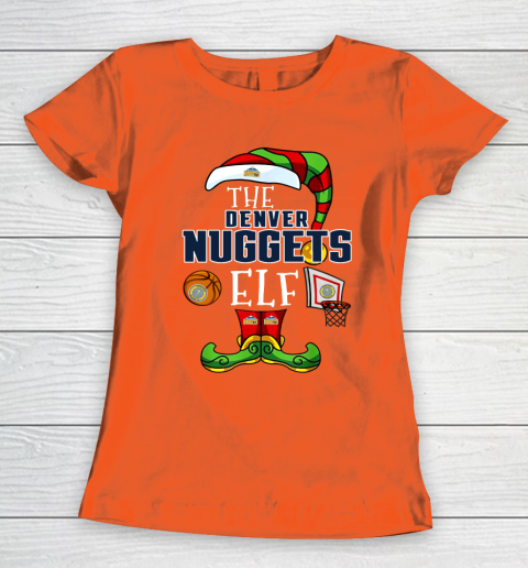 Denver Nuggets Christmas ELF Funny NBA Women's T-Shirt 3