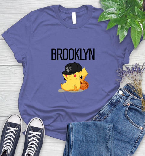NBA Pikachu Basketball Sports Brooklyn Nets Women's T-Shirt 11