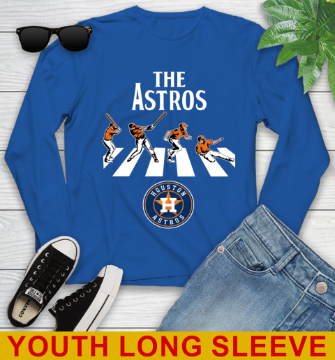 MLB Baseball Houston Astros The Beatles Rock Band Shirt Youth Long Sleeve 10