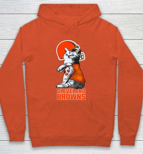 NFL Football My Cat Loves Cleveland Browns Hoodie 3