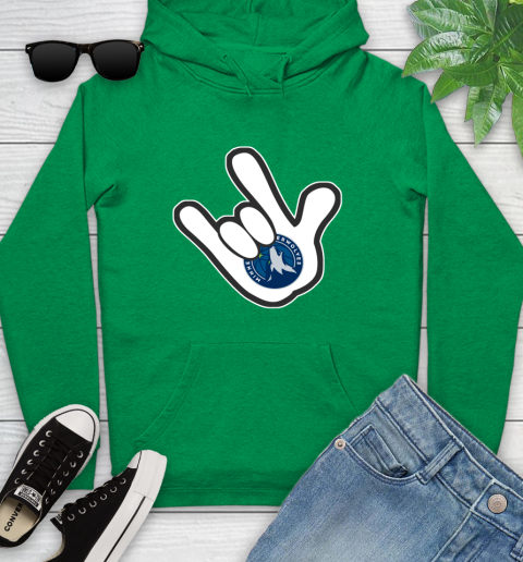 Minnesota Timberwolves NBA Basketball Mickey Rock Hand Disney Youth Hoodie 7