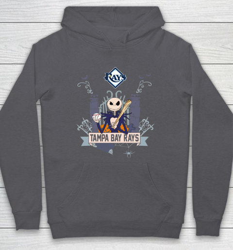 MLB Tampa Bay Rays Baseball Jack Skellington Halloween Hoodie 4