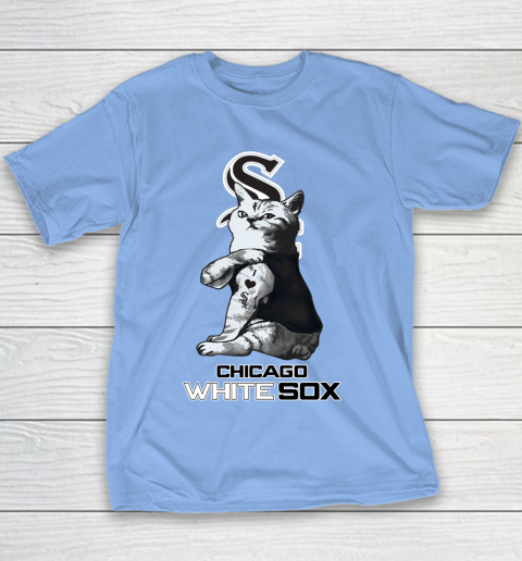 MLB Baseball My Cat Loves Chicago White Sox Youth T-Shirt 8