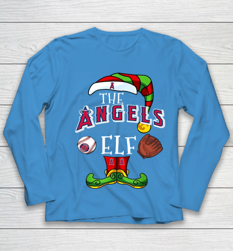 Los Angeles Angels Christmas ELF Funny MLB Youth Long Sleeve 5