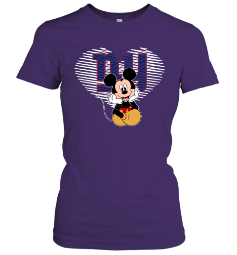 NFL New York Giants The Heart Mickey Mouse Disney Football T Shirt qqt5ZGCtMyN ladies t shirt 20 95 151514 front purple