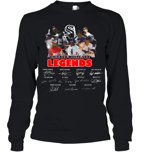 Chicago White Sox Legends Players Signatures Youth Long Sleeve