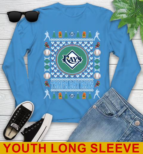 Tampa Bay Rays Merry Christmas MLB Baseball Loyal Fan Youth Long Sleeve 8