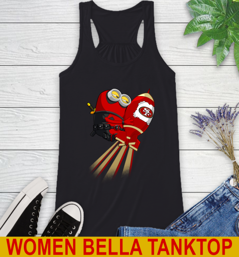 NFL Football San Francisco 49ers Deadpool Minion Marvel Shirt Racerback Tank
