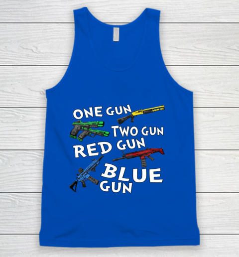 One Gun Two Gun Red Gun Blue Gun Tank Top 4