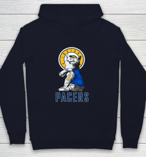 NBA Basketball My Cat Loves Indiana Pacers Youth Hoodie 2