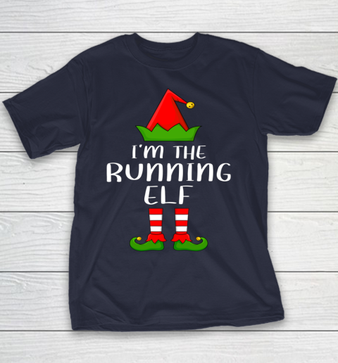 Funny Family Christmas Shirts I'm The Running Elf Christmas Youth T-Shirt 2