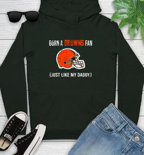 NFL Cleveland Browns Football Loyal Fan Just Like My Daddy Shirt Youth Hoodie 12