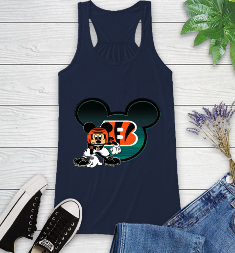 NFL Cincinnati Bengals Mickey Mouse Disney Football T Shirt Racerback Tank 12