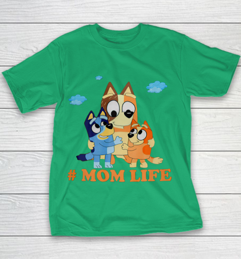 I Love Mom Blueys Love Parents Day #Momlife Youth T-Shirt 3