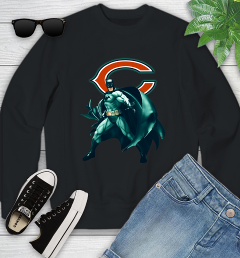 NFL Batman Football Sports Chicago Bears Youth Sweatshirt 2