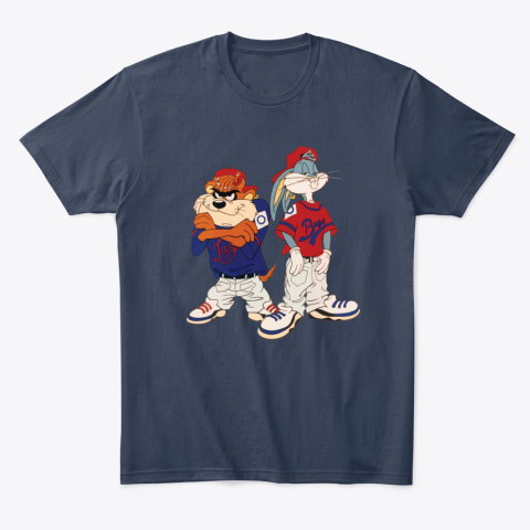 2blo bugs and taz kriss kross tshirt classic t shirt 2 front navy
