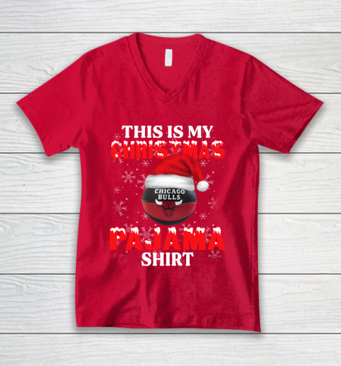 Chicago Bulls This Is My Christmas Pajama Shirt NBA V-Neck T-Shirt 7 Chicago Bulls This Is My Christmas Pajama Shirt NBA V-Neck T-Shirt - Image 7