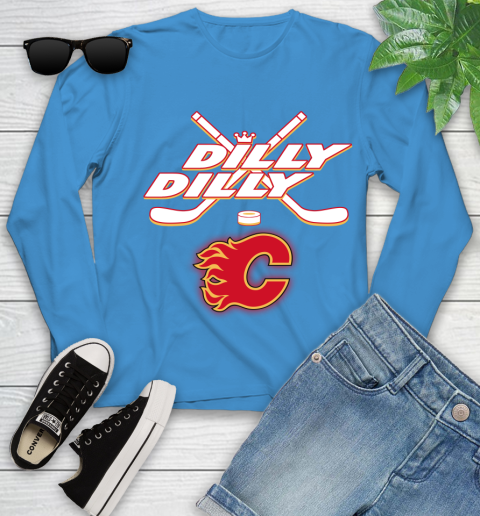 NHL Calgary Flames Dilly Dilly Hockey Sports Youth Long Sleeve 7