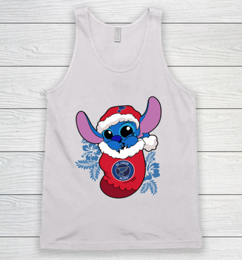 St.Louis Blues Christmas Stitch In The Sock Funny Disney NHL Tank Top 2