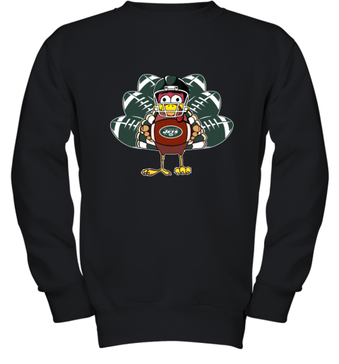 New York Jets Turkey Football Thanksgiving Youth Sweatshirt