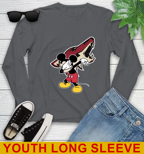 Arizona Coyotes NHL Hockey Dabbing Mickey Disney Sports Youth Long Sleeve 9