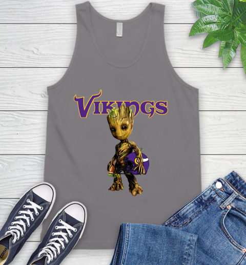 Minnesota Vikings NFL Football Groot Marvel Guardians Of The Galaxy Tank Top 7