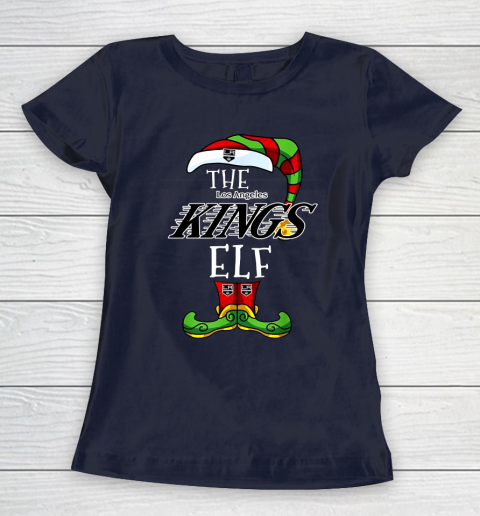 Los Angeles Kings Christmas ELF Funny NHL Women's T-Shirt 2