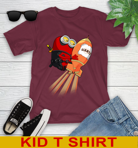 MLB Baseball San Francisco Giants Deadpool Minion Marvel Shirt Youth T-Shirt 5