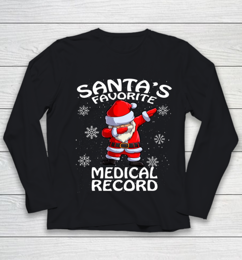 Santa s Favorite Medical Record Christmas Youth Long Sleeve