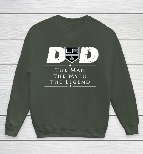 Los Angeles Kings NHL Ice Hockey Dad The Man The Myth The Legend Youth Sweatshirt 8