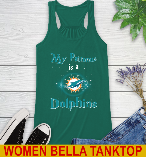NFL Football Harry Potter My Patronus Is A Miami Dolphins Racerback Tank 5