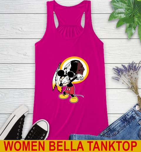 Washington Redskins NFL Football Dabbing Mickey Disney Sports Racerback Tank 8