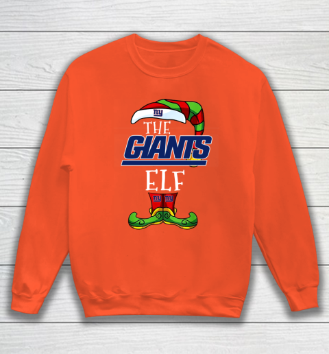 New York Giants Christmas ELF Funny NFL Sweatshirt 3