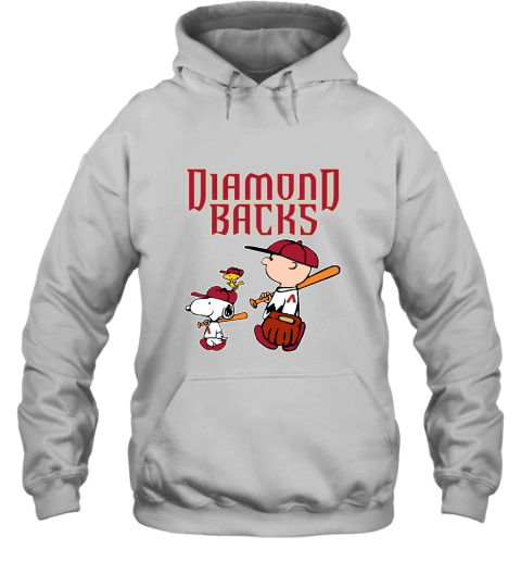 Arizona Diamondbakcs Let's Play Baseball Together Snoopy MLB Hoodie