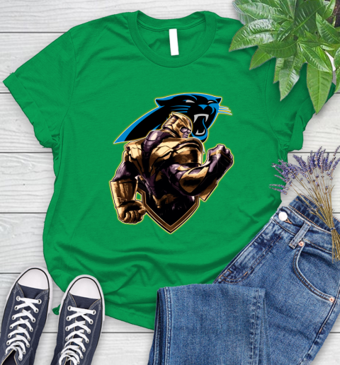 NFL Thanos Avengers Endgame Football Sports Carolina Panthers Women's T-Shirt 6