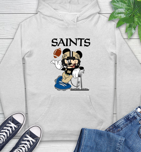 NFL New Orleans Saints Mickey Mouse Disney Super Bowl Football T Shirt Hoodie