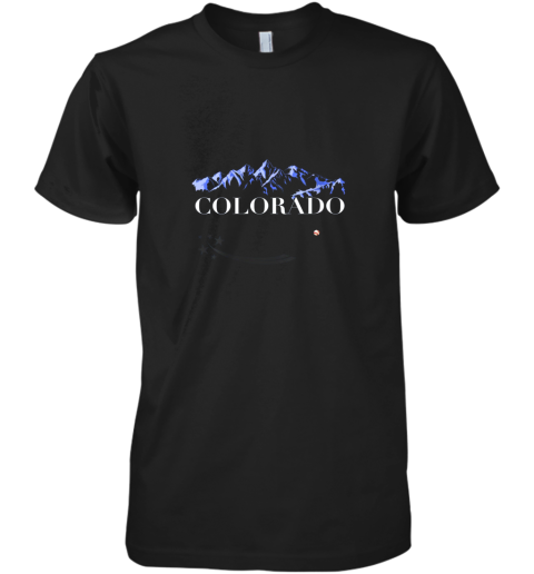 Colorado Rocky Mountain Shirt Baseball Player Design Premium Men's T-Shirt