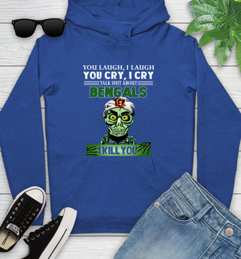 NFL Talk Shit About Cincinnati Bengals I Kill You Achmed The Dead Terrorist Jeffrey Dunham Football Youth Hoodie 11