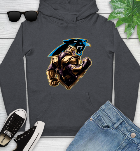 NFL Thanos Avengers Endgame Football Sports Carolina Panthers Youth Hoodie 8