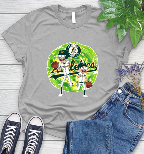 MLB Oakland Athletics Rick And Morty Baseball Sports Women's T-Shirt 5