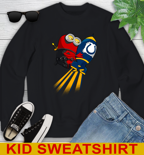 NFL Football Indianapolis Colts Deadpool Minion Marvel Shirt Youth Sweatshirt