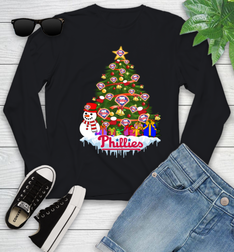 Philadelphia Phillies Merry Christmas MLB Baseball Sports Youth Long Sleeve 2